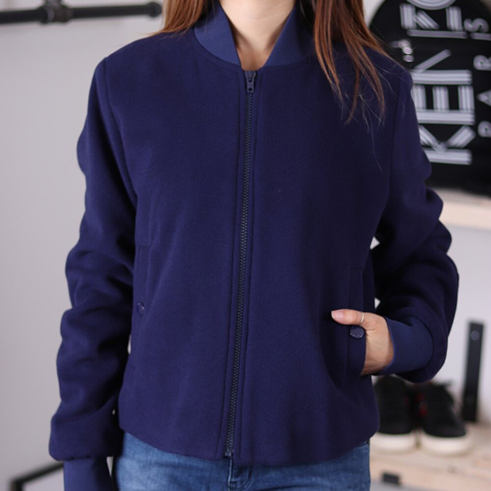 NWT - Love moschino Heart Bomber Jacket - Navy❤️ - Picture 2 of 5